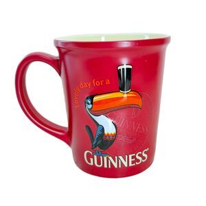 Large 3D GUINNESS TOUCAN Coffee Mug Red Black Ivory Porcelain